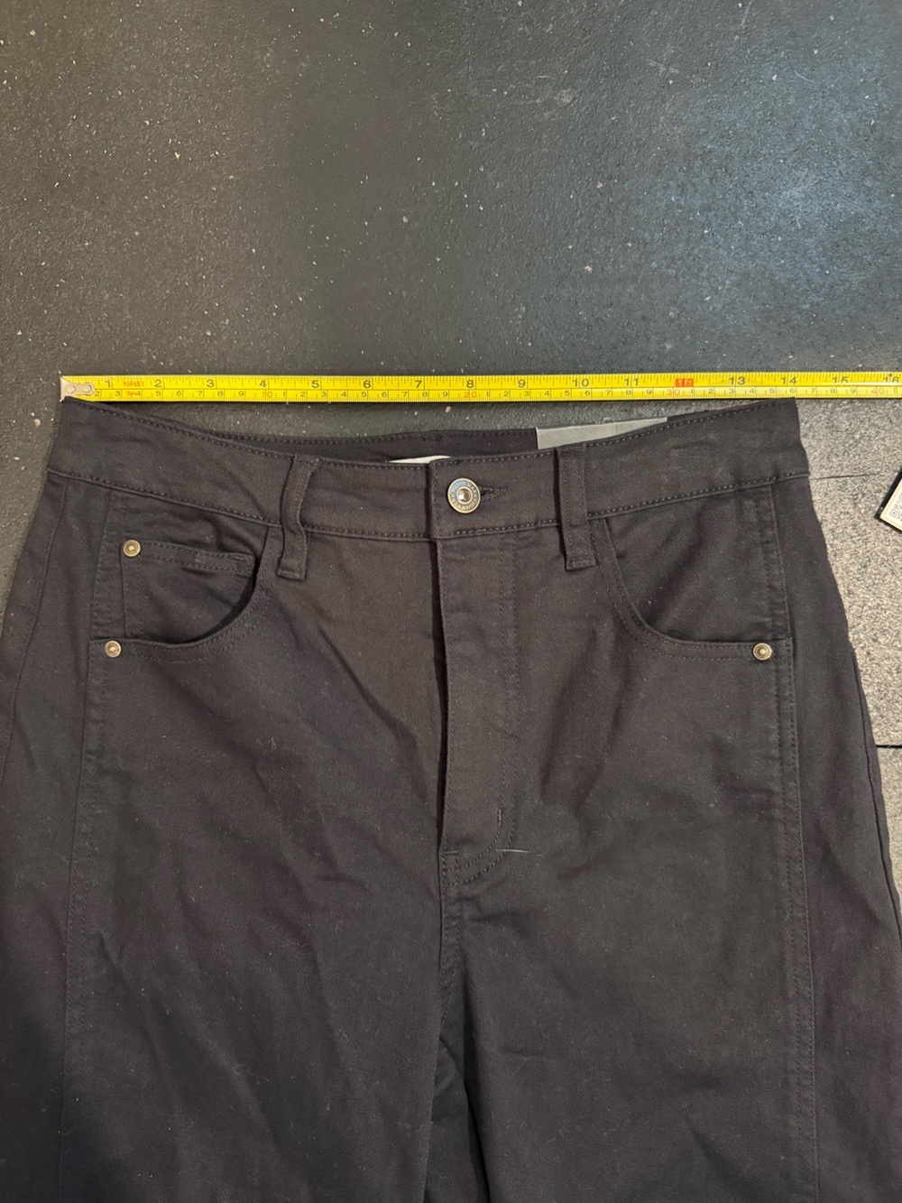 John Mark Black Cropped Wide Leg Pants Size 4 Petite NWT - Picture 9 of 13